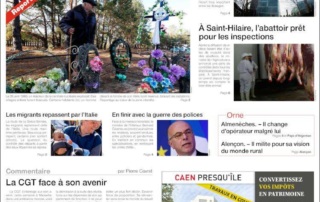 Couv ouest-france du 20 avril 2016