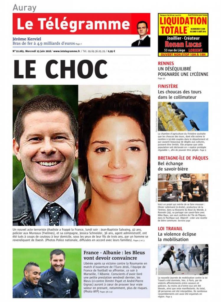 Couv Le Telegramme 15 juin 2016