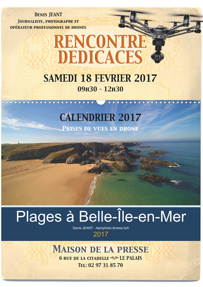 Affiche dédicaces calendrier 2017 palais