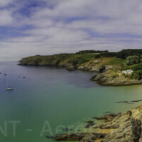 Montage panoramique de la plage de Port-Andro, à Belle-île-en-mer
